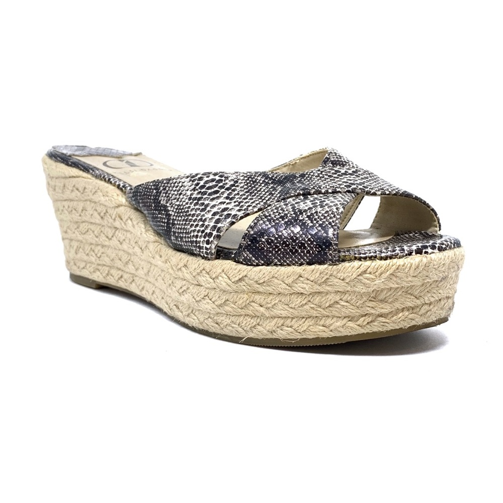 Kelsi Dagger Bianca Snake Print Wedge Espadrilles